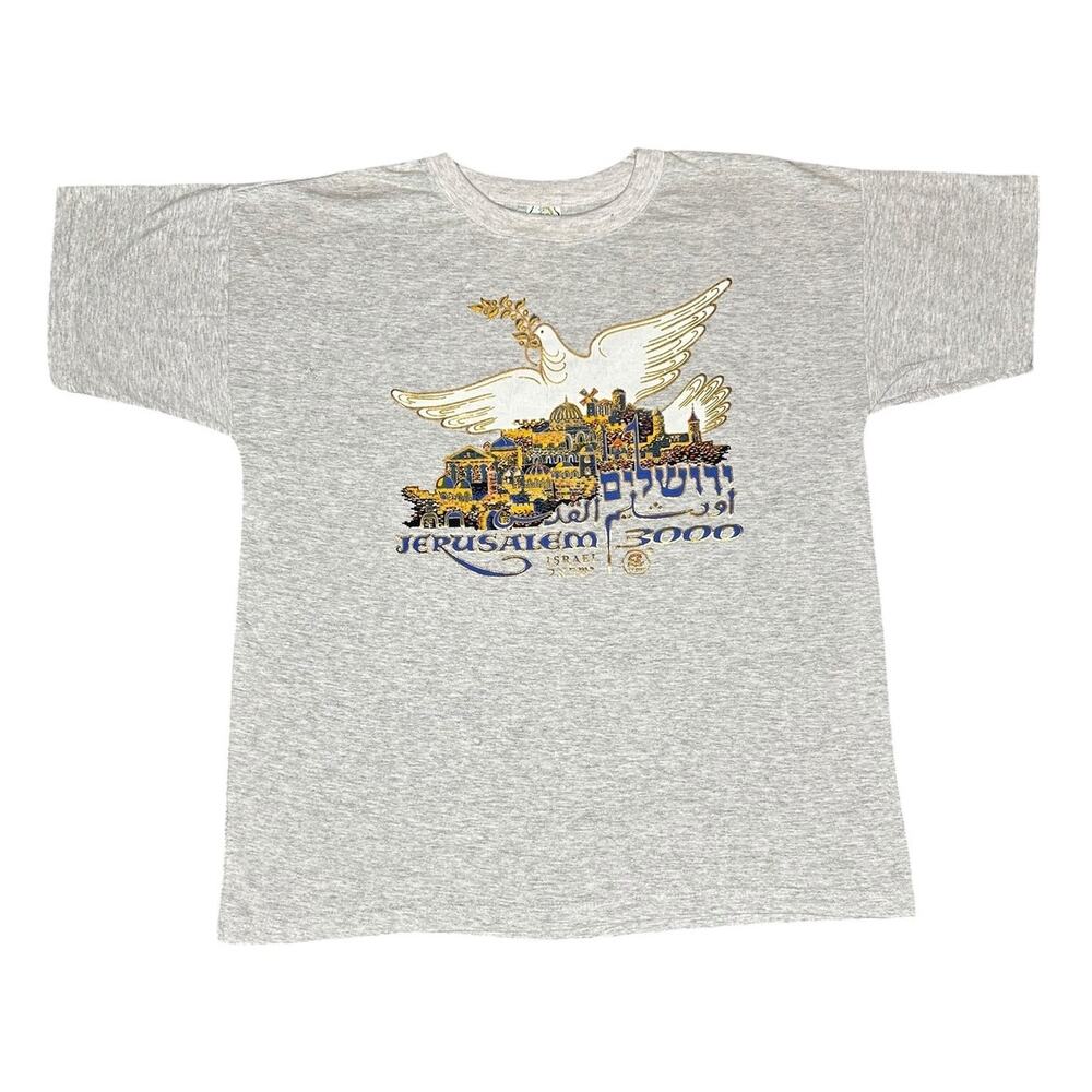 Vintage Jerusalem Israel Religious Holy Land Dove T-Shirt